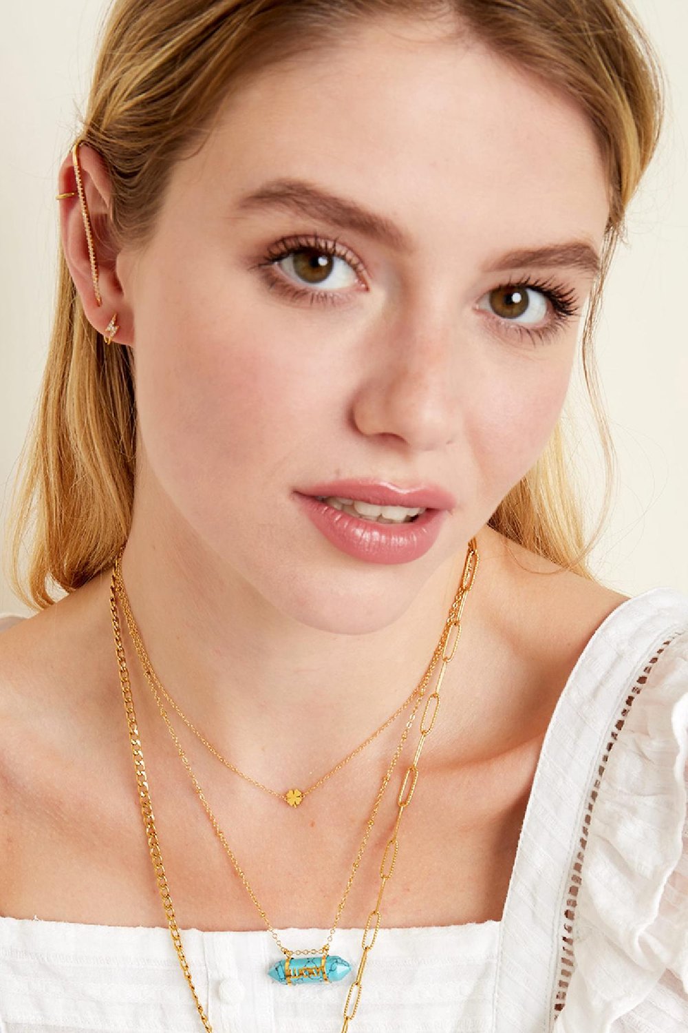 Collier pierre naturelle Lucky Turquoise Acier inoxydable h5Image2